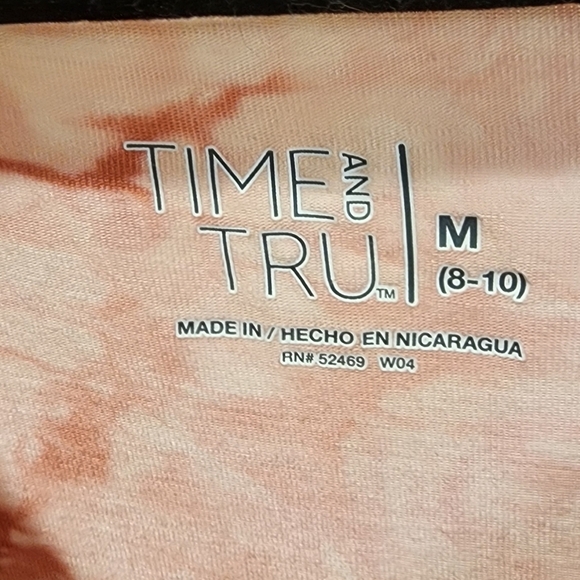 TIME and TRUE Pink Tie Dye Short Sleeves T-shirt size 8 (8-9) - Picture 2 of 8